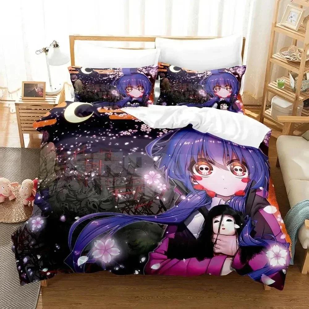 3D Anime Dark Gathering Bettwäsche-Set Bettbezug Bett-Set Bettbezug Kissenbezug Bettdecke King Queen Size Jungen Erwachsene Bettwäsche-Set