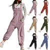 Monos de mujer, moda de verano, informales, holgados, de pierna ancha, con bolsillos insertados y tirantes con botones estilo retro.