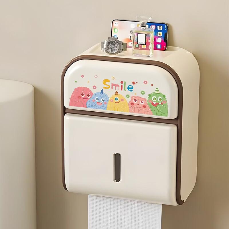 

Cream Style Little Monster Bathroom Tissue Box