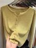 Women's V-Neck Long Sleeve Cardigan: Spring Style, Elegant Knit Sweater
