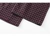 Plus Size Women's High-Waisted Retro Plaid Wide-Leg Cropped Pants NK1287