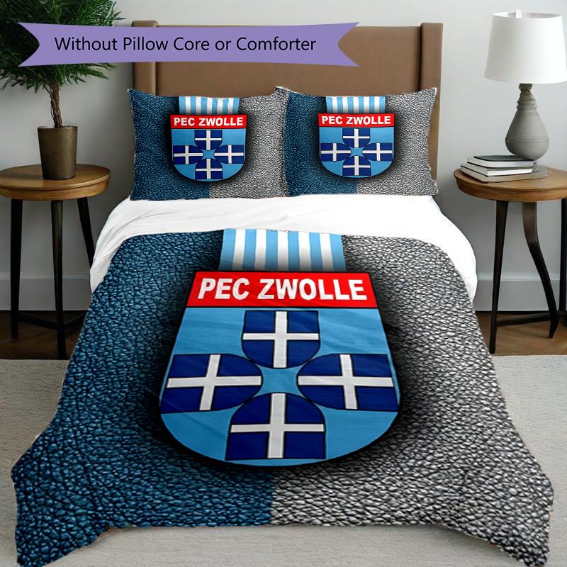 3pcs Duvet Cover Set (1*Duvet Cover + 2*Pillowcase, Without Core), PEC Zwolle Print Bedding Set, Bedroom Decor, All‑Season, Birthday Gift