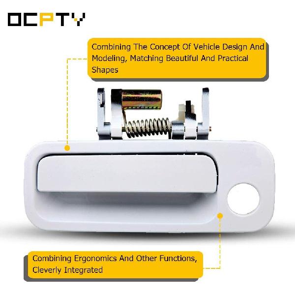 OCPTY Door Handle Exterior Front Driver Left Side Replacement fit 1997-2001 for Camry Outside Door Handle White