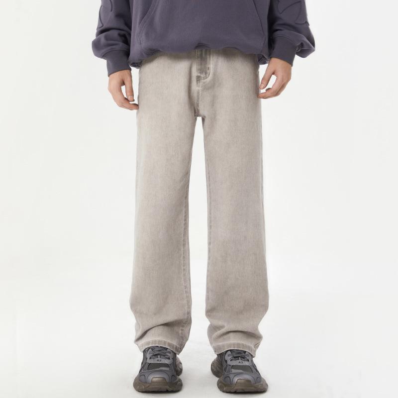 New Autumn Wide-leg Jeans Men's Loose Straight-leg Casual Pants