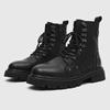 2025 New Men's Thick Sole Lace-Up Ankle Boots Retro Contrast Color Design Elevator Sneaker Boots Luxury Brand Male Walking Shoes
