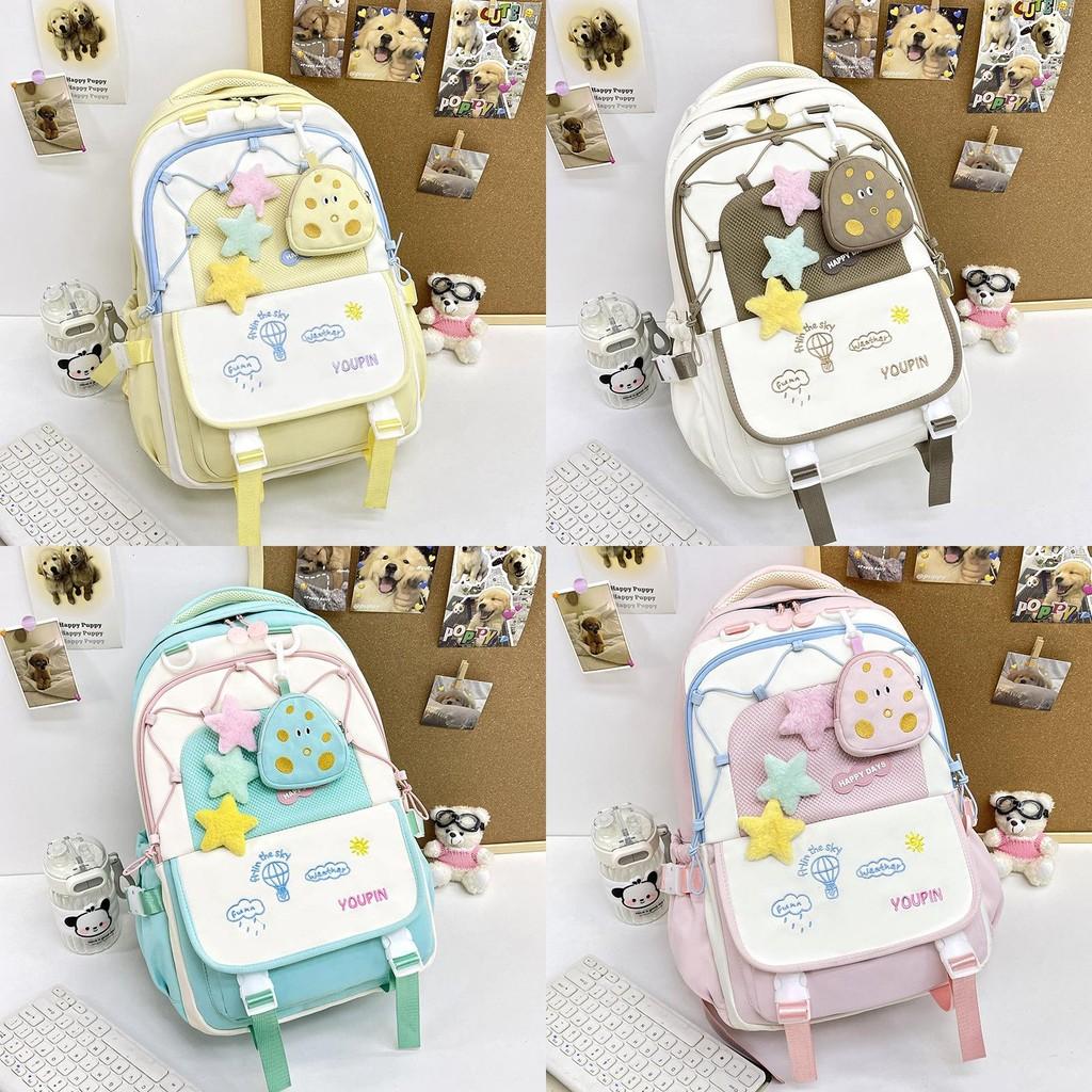 Cartoon Pattern Backpack Student Large Capacity Schoolbag Outdoor Bag Travel