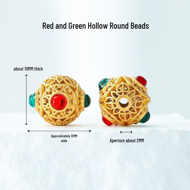 Vintage Brass Filigree Pearl Spacer Beads for Handmade DIY Bracelets