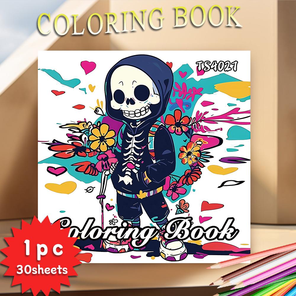 

Книжка-раскраска для подростков, 30 разных узоров, 8,3x 8,3 дюйма, плотная бумага 100 г/м², подходит для эмоциональной разгрузки, праздничные подарки