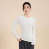 TIFICY Women's Fashion Casual Solid Color Print Spring Fall Long Sleeve O-Neck Pullovers & Long Sleeves