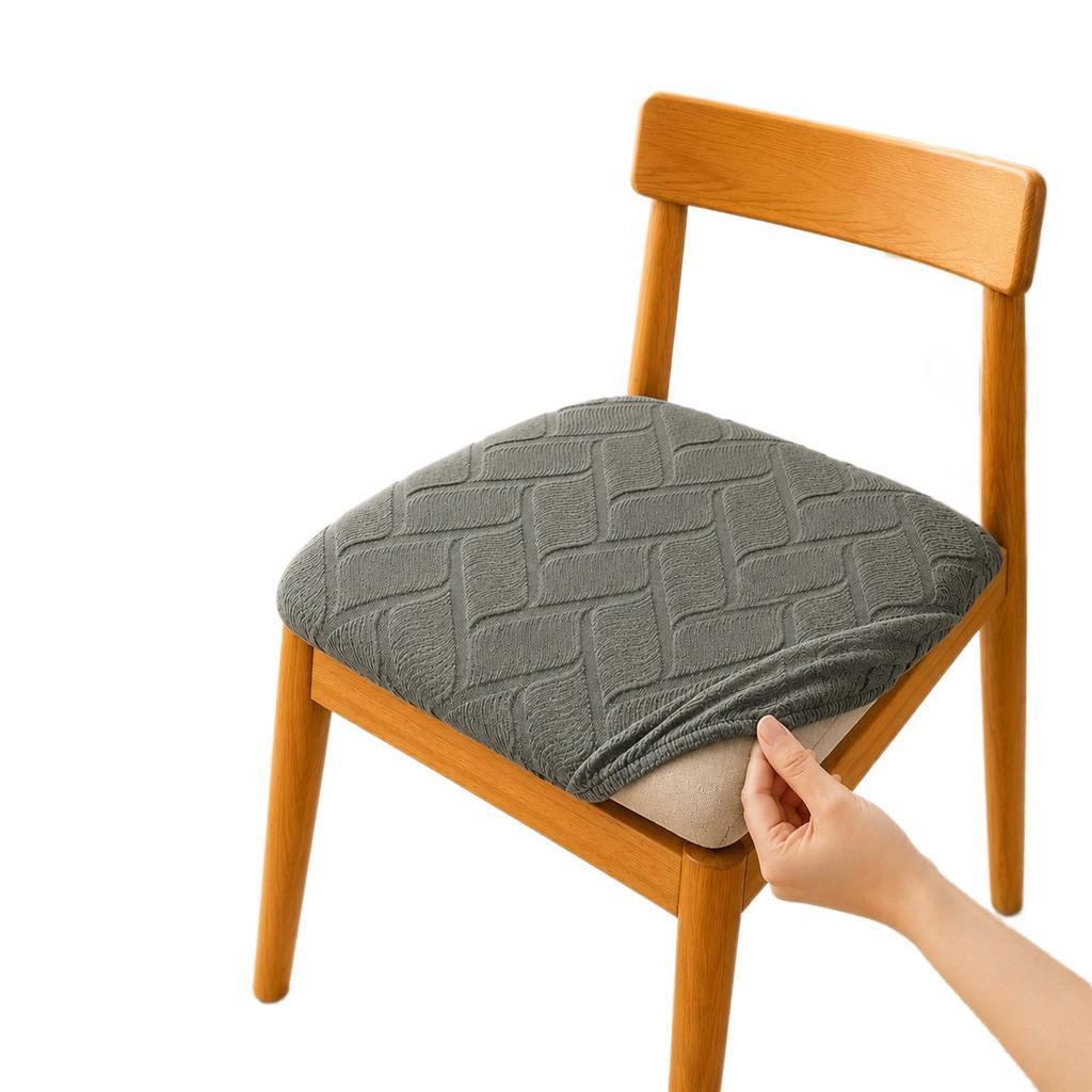 Modern Geometric Polyester Chair Cover With Anti Slip Dustproof For Home Dining Room Decor