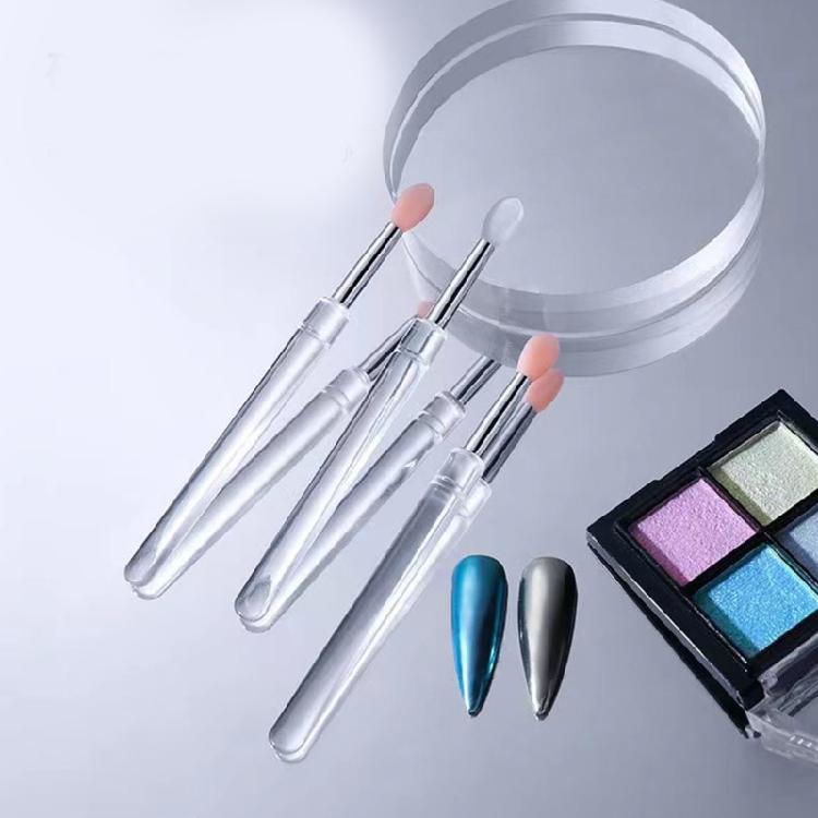 Professional Nail Art Silicone Brush for Easy Application of Mirror Powder