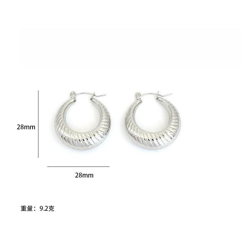 Vintage Gold Circle Screw Thread Hoop Earrings for Women, Minimalist Textured Ear Cuffs, Dainty Small Hoops, Trendy Jewelry Gift