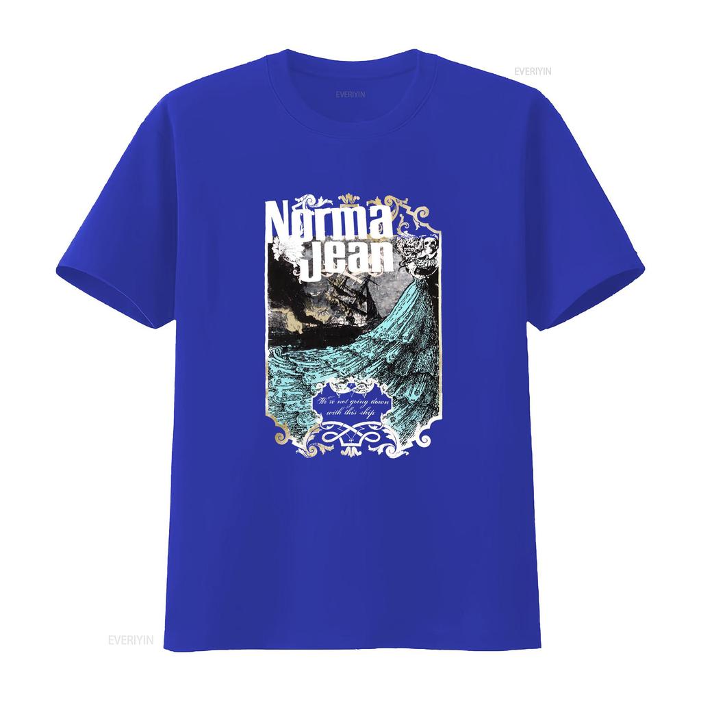 Remake Norma Jean band tee we re not going down with this ship TE6138 vintage Washed Unisex Breathable Stretched