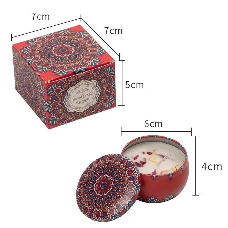 Candle Set Soy Wax Essential Oil Dried Floral Scented Candle Gift Set Wedding Birthday Gift Home Decoration Air Purification