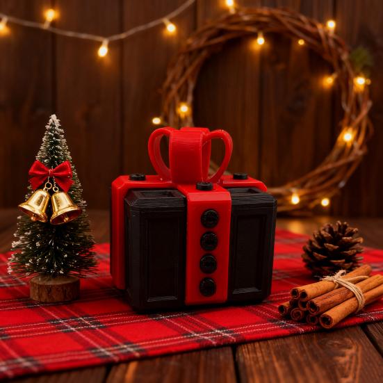 3D Printed Annoying Gift Box with Screws Colorful Square Puzzle Present Box Prank Case Home Office Bookshelf Desktop Decoration Ornament