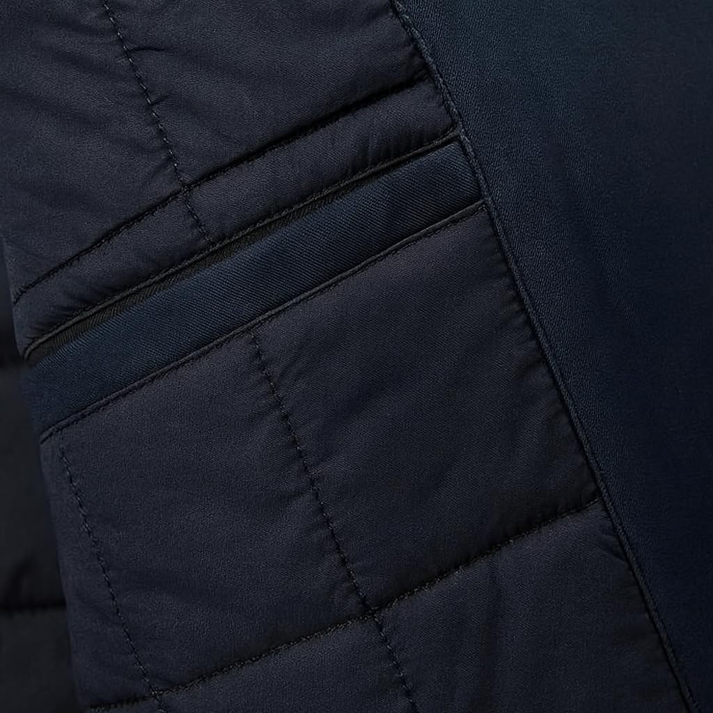 Emptio Formal Padded Jacket with Simple Zipper Stylish Outerwear for Retro Military Zipper Everyday Street Standard Down Jacket for American American