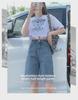2024 Women's High-Waist Wide-Leg Denim Shorts – Slim, Loose, 5-Point Fit