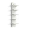 Wooden Wall Shelf Divit Floating Shelf 5 Shelves MW27 White
