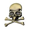 Skull & Crossbones 3D Metal Emblems Waterproof Auto Decal Unique for Autos & Motorbikes Add a Touch of Personality