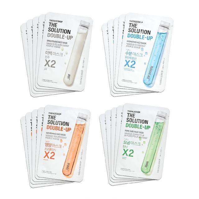 THE FACE SHOP - The Solution Mask Sheet Set 5 pcs - 7 Types Pore Care - 5 pcs