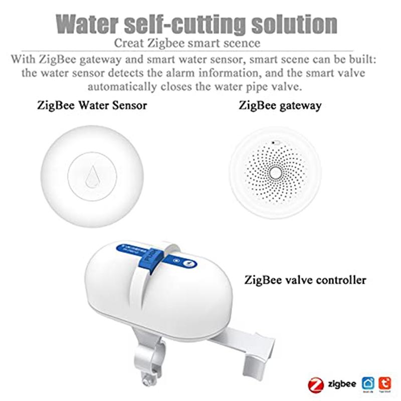 Tuya ZigBee/WiFi Smart Valve Water/Gas Valve Controller APP Voice Remote Home Automation Control Work For Alexa Google Assistant