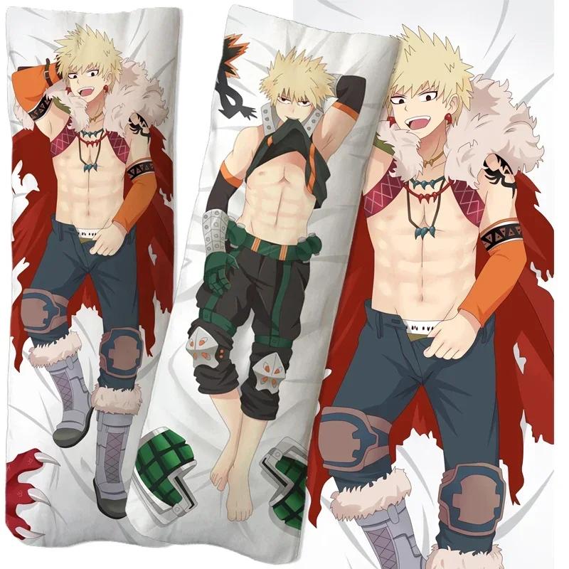 Anime My Hero Academia Bakugou Katsuki Dakimakura Povlak na polštář Polštářová povlaka Objímací povlak na polštář na tělo Hra Otaku Povlak na polštář