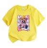Kids Boys Girls 100% Cotton Crew Neck Short Sleeve T-Shirt, Funny Broken Bear Print 'Be Yourself' Humor Graphic Casual Soft Summer Tee for Children Da