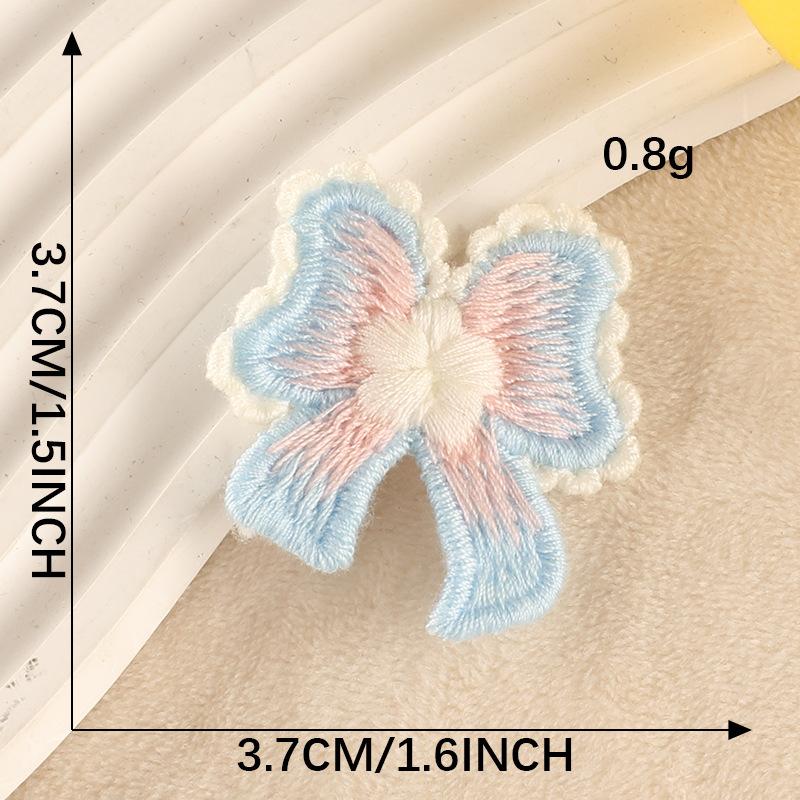 Stickerei Etikett Schleife DIY Handkonto Zubehör Zubehör Aufnäher Stoffaufkleber Brosche Schmuck Haarschmuck Zubehör Stickerei Aufkleber