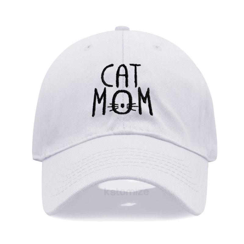 Gewaschene Baumwoll-Baseballkappe für Herren & Damen Unisex CAT MOM Stickerei Sonnenschutzhut Outdoor-Sport Großhandel & Dropshipping