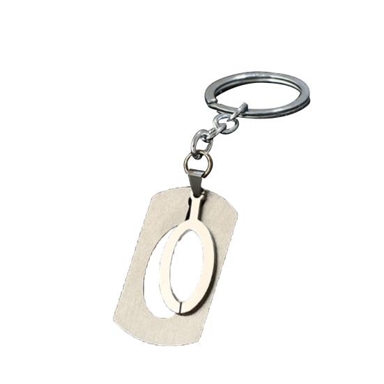 Schlüsselanhänger Mehrzweck Heller Glanz Ausgehöhlt Glatte Oberfläche Wiederverwendbar DIY Edelstahl A-Z Buchstaben KTY