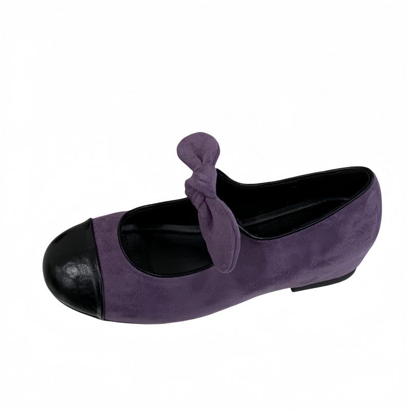 2025 autumn Korean version of versatile bow gentle Mary Jane shoes small fragrant style inner height increase medium heel single shoes women