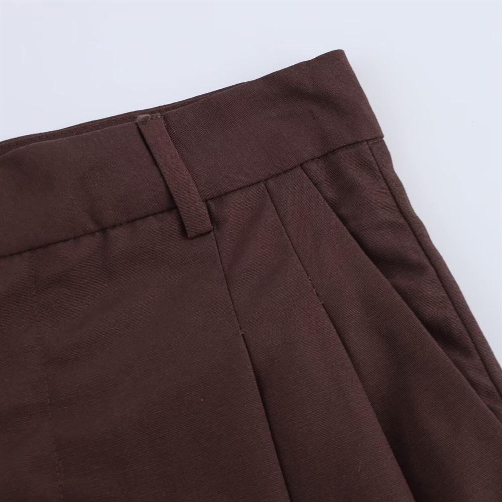 2025 Spring/Summer Women's Open-Back Vest & Loose Pleated Pants Set