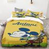 Mickey and Minnie Mouse Love Printed Bedding Set Cartoon Microfiber Bed Set Pillowcase Adult Bed Cover Bedroom Bed Set Duvet