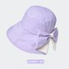 Two-color bow bucket hat summer outdoor play sunshade sunscreen hat fashion versatile big eaves hat children