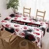 1Pc Halloween Scary Night Tablecloth Red Black Handprint Table Cover For Party Decoration Dustproof