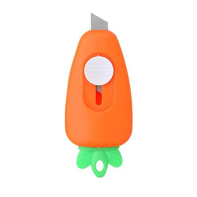 Süßes Karotten-Taschen-Utility-Messer Express-Box Papiercutter Kunsthandwerk Verpackungsöffner mit Schlüsselanhängerloch Büro Schulbedarf