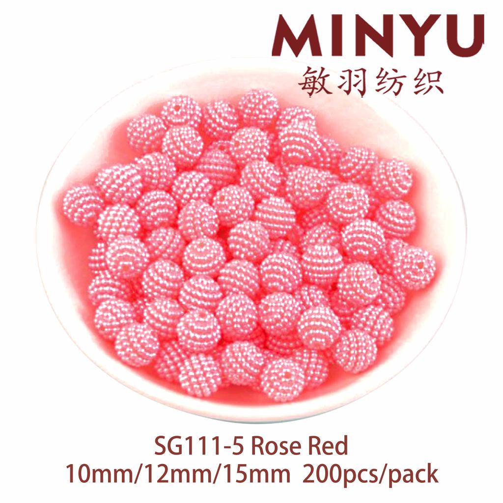 2024 Hot Sale Candy Color 10mm 12mm 15mm Round Resin Plastic Beads Bayberry Ball for Jewelry Bags Making