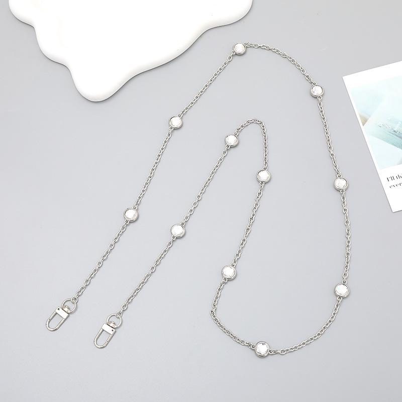 Metalowy łańcuszek do telefonu crossbody odporny na upadki z klipsem i smyczą 125 cm