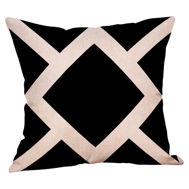 Geometric Pattern Throw Pillow Sofa Car Seat Cushion Pillowcase 45x45 cm