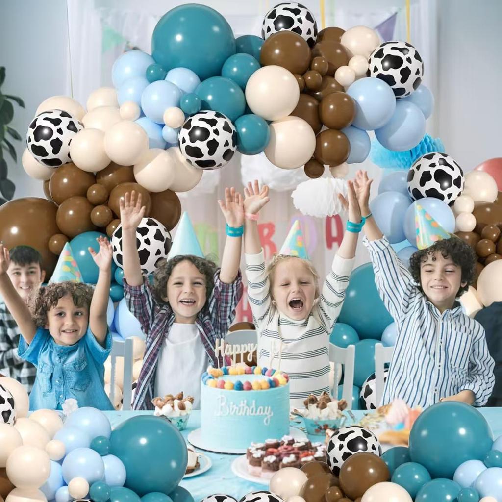 Balloon Chain Vintage Sea Blue Balloon Chain Garland Arch Set Farm Party Decoration Morandi Balloon Set