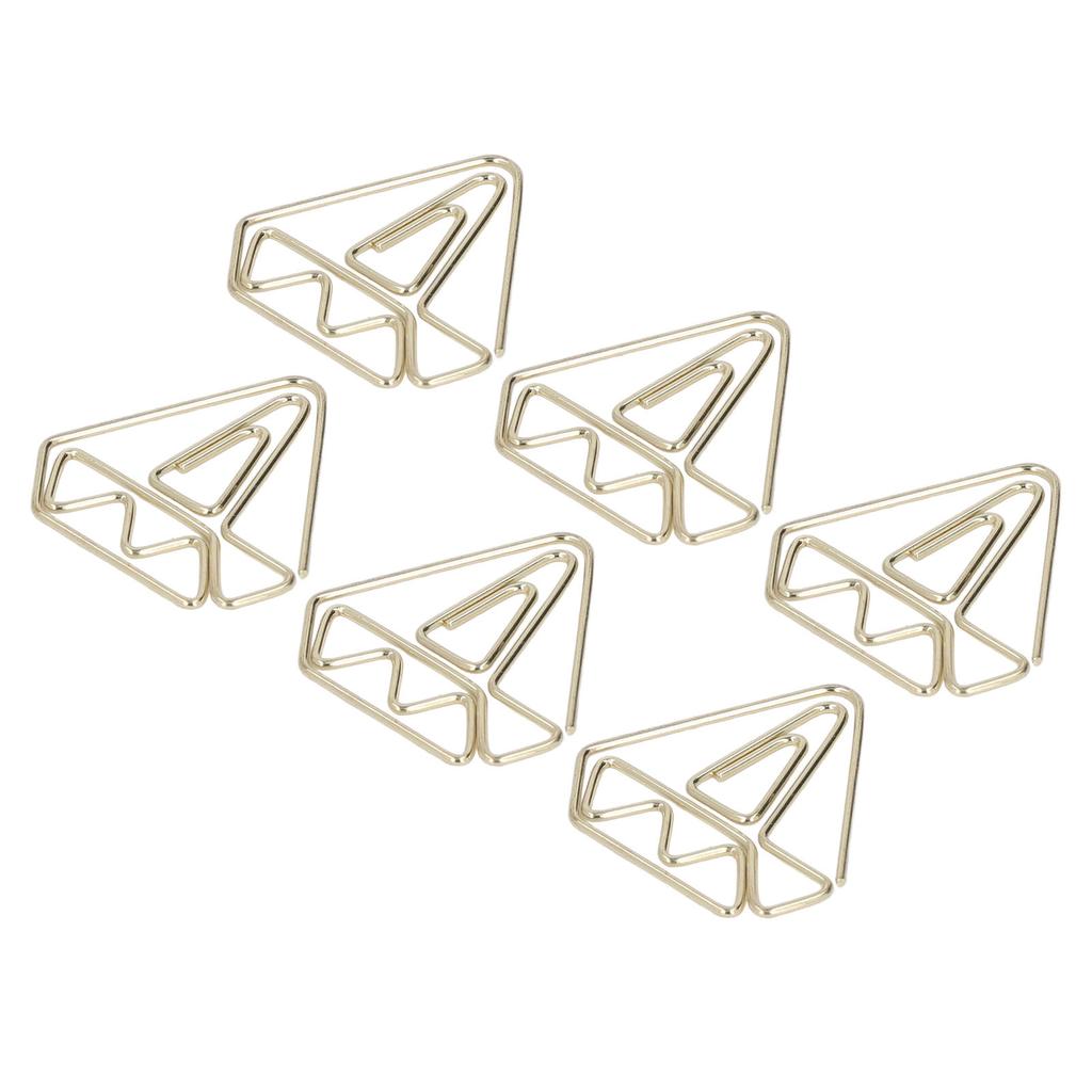 100pcs Metallic Paper Clips Golden Electroplating Process Anti Rust Paper Clips Non Skid with