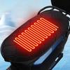 Motorcycle Heated Seat Cushion Warm Pad Electric Heater for Dirt Bike ATV Snowmobile Winter Commuting Touring Street Racing
