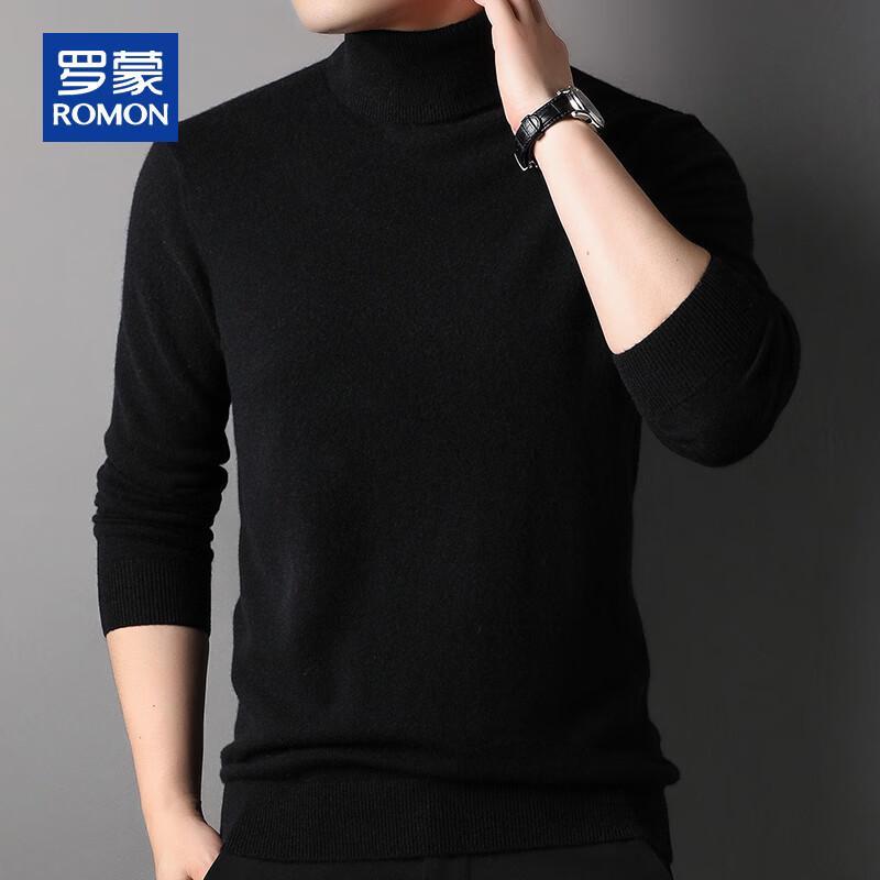 ROMON Men's 100% Pure Cashmere Turtleneck Sweater