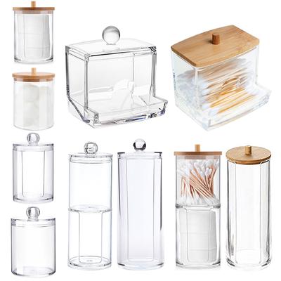 Wattestäbchen Schmuck Aufbewahrungsbox Hochtransparente Reinigungswatte Aufbewahrungsdose Kosmetik Organizer Lippenstifthalter Aufbewahrungsbox