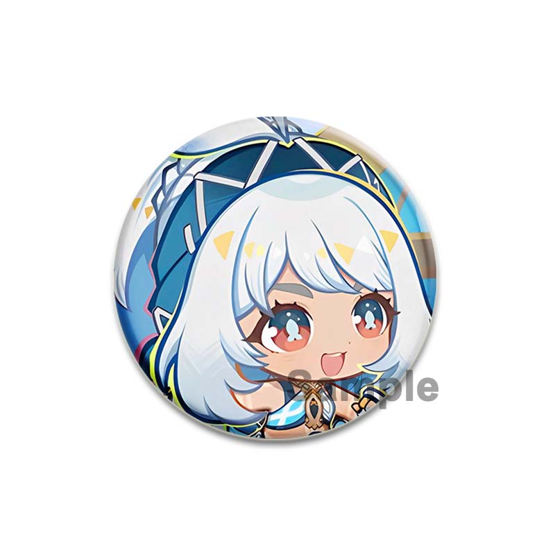 Anime Game Genshin Impact Mualani Soft Button Pins Character Kinich X Mualani Fanart Brooch Handmade Badge Fans Collection Gifts
