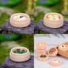 Miniature Resin Steamed Dumpling And Shaomai Food Figurines Cute Micro Landscape Decor