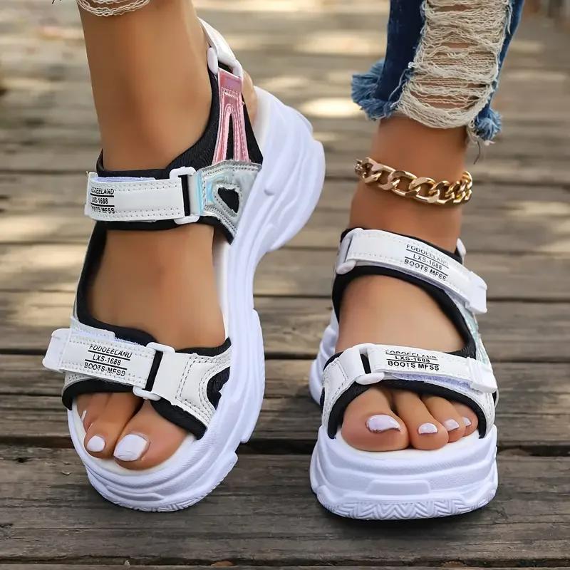 New Summer Fashion Comfortable Wear-resistant Thick-soled Height-enhancing Sandals Non-slip Beach Casual Sports Shoes for Women