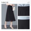 High-Waist A-Line Chiffon Midi Skirt