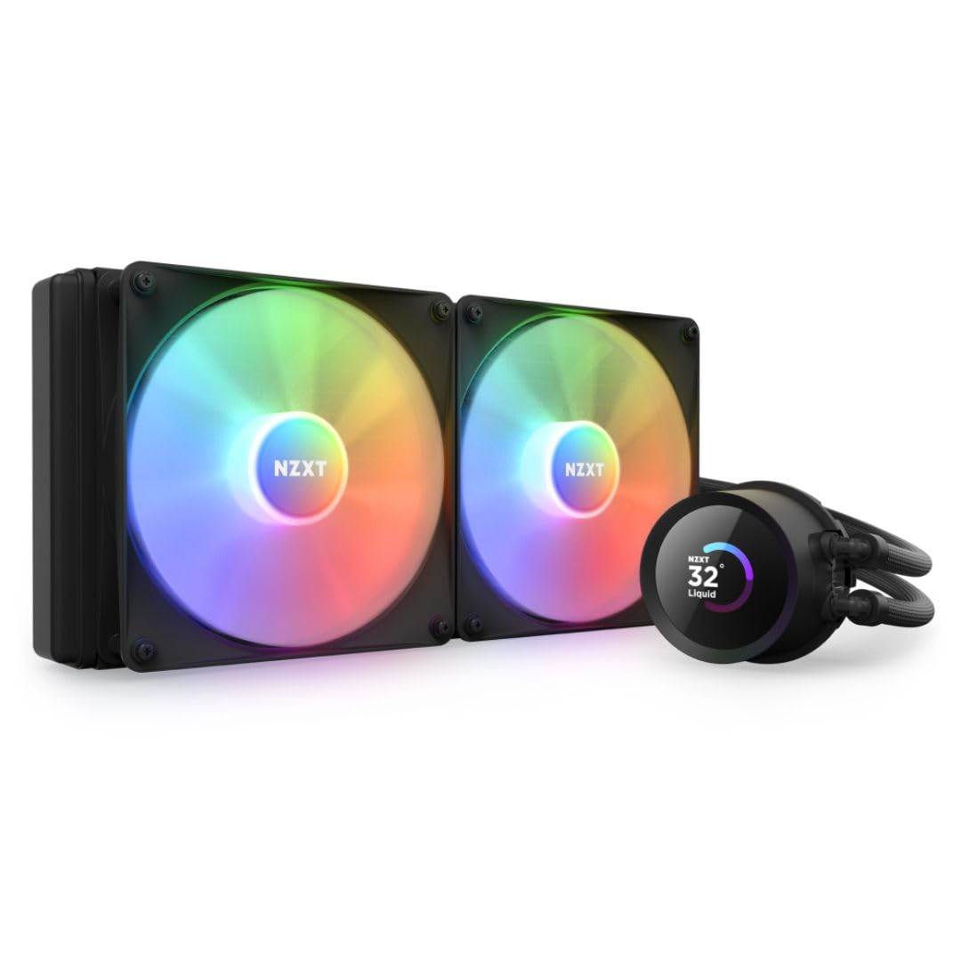 

NZXT KRAKEN RGB 280 Black Simple CPU Cooler FN1873 Water-Cooled RL-KR280-B1 чорний