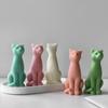 Flexible Silicone Mold Handmade Scented Candle Mould 3D Sitting Cats Aromatherapys Jewelry Mold Home Decoration Mold